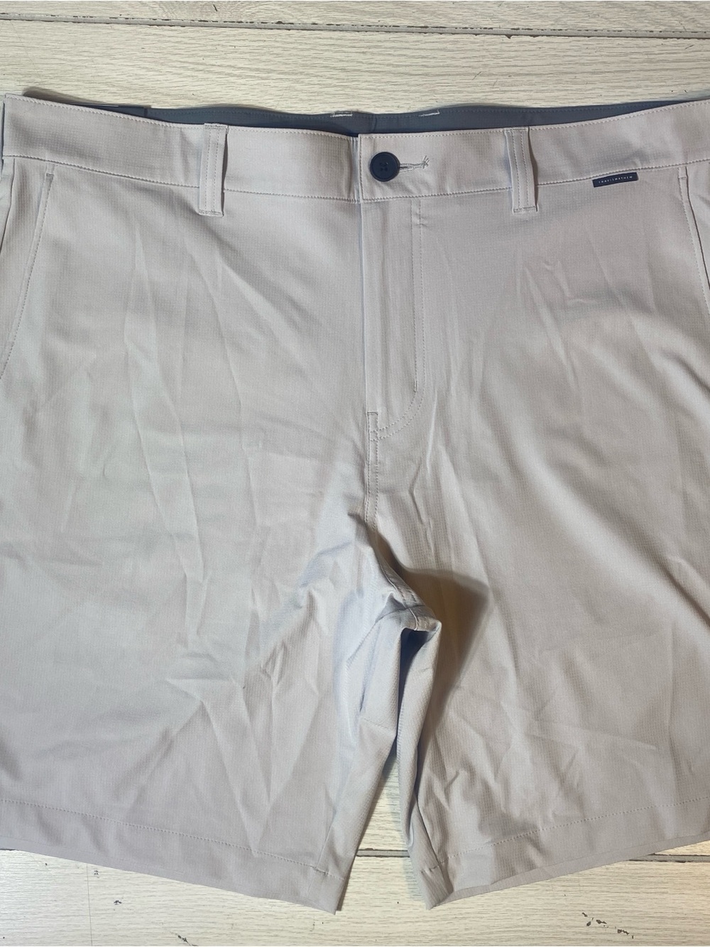 TravisMathew Golf Shorts Mens 38 Gray 9" Inseam Beck Performance Stretch